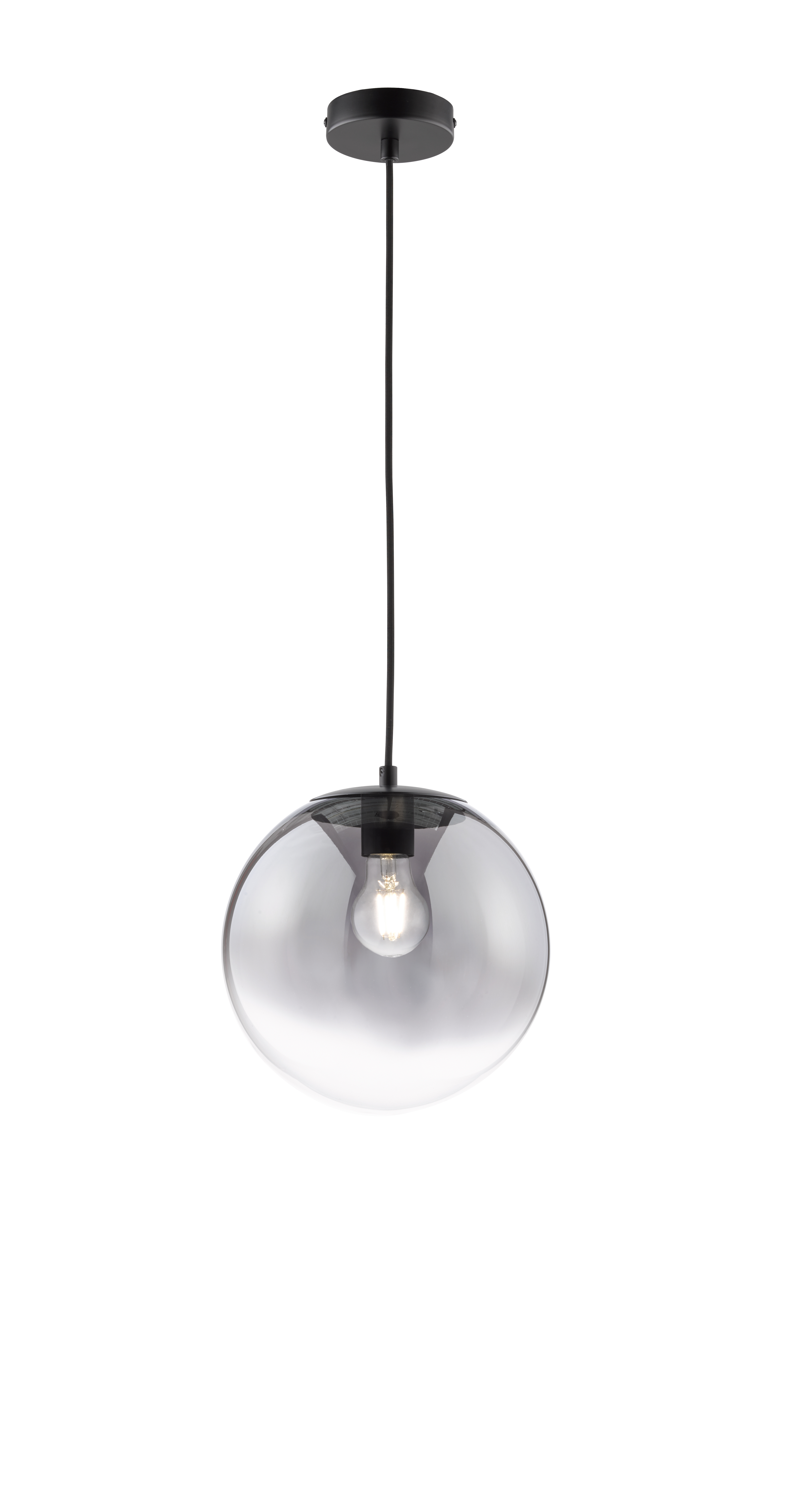 SCHÖNER WOHNEN-Kollektion Pendelleuchte MIRROR in Metall schwarz matt, Glasö