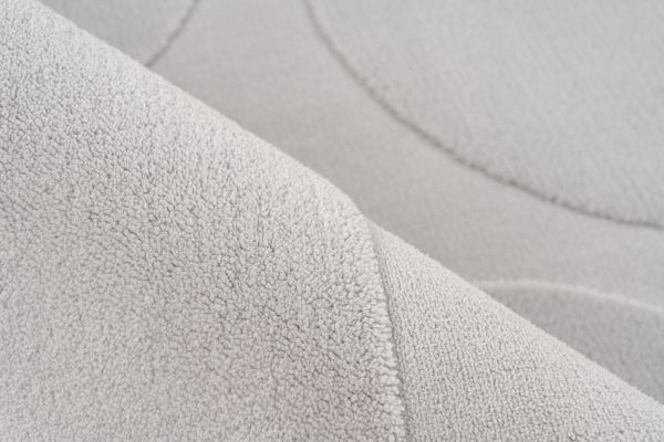 Webteppich FOCUS ca. 120x170cm in Farbe silver, Fleece, Stoff, Weich, Texturiert, Grau