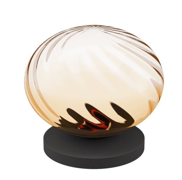 Eglo Leuchten Tischleuchte PANTOJA in schwarz/amber, Sphäre, Lampe