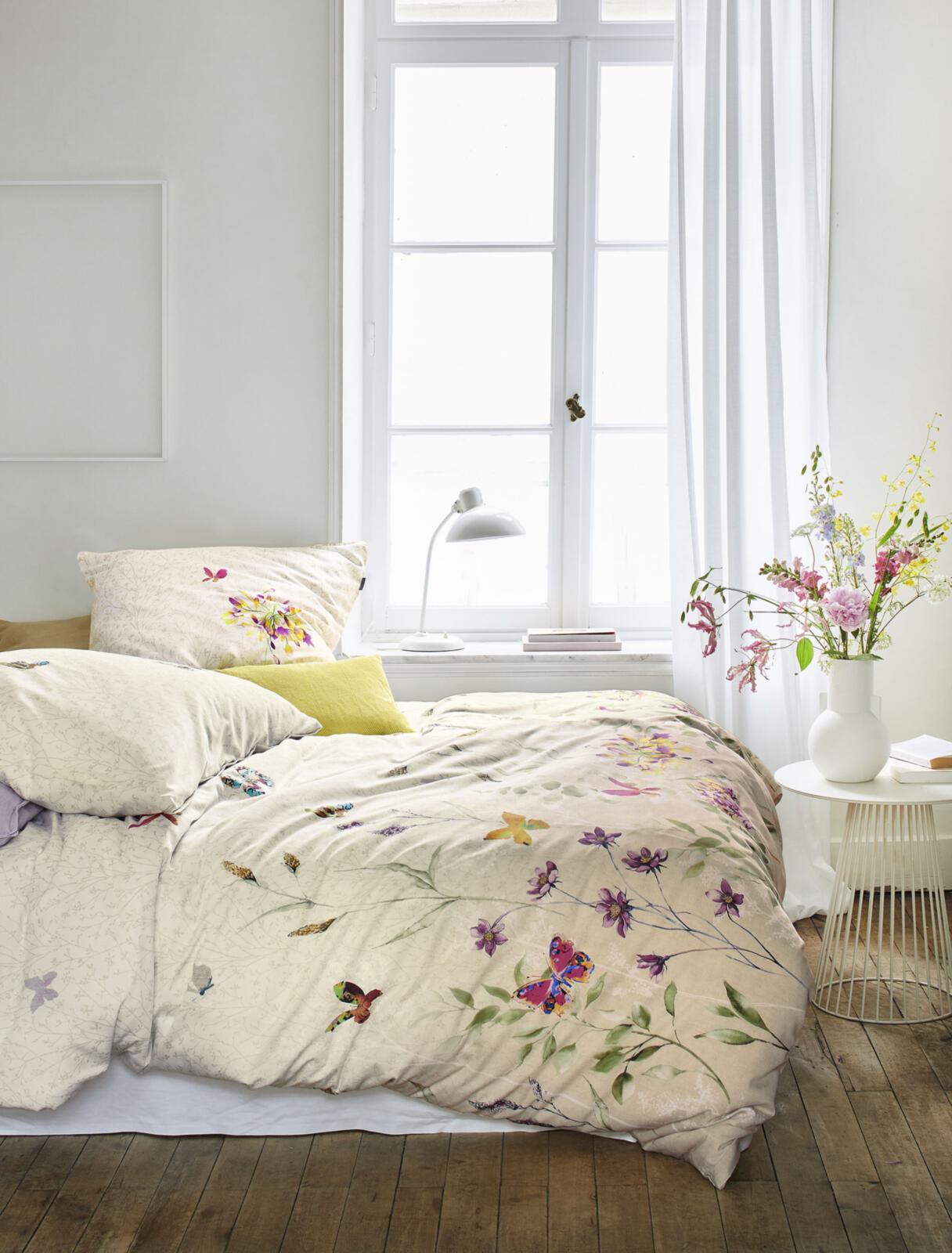 irisette Mako Satin Bettwäsche 135x200, bettwäsche, Schlafzimmer, pflanzenmuster, blumenmuster, kuschelige dekoration