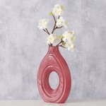 Boltze Vase Tiffy in Farbe Glas lackiert dunkelrosa