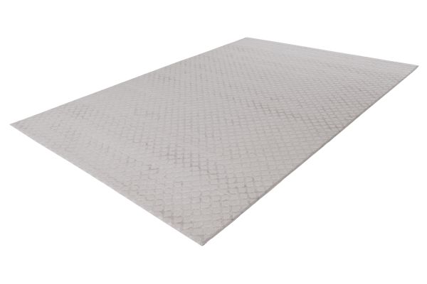 Webteppich CALAIS ca. 160x230cm in Farbe silver, Metall, Fliesen, Kachel, Plattform, Gitterstruktur