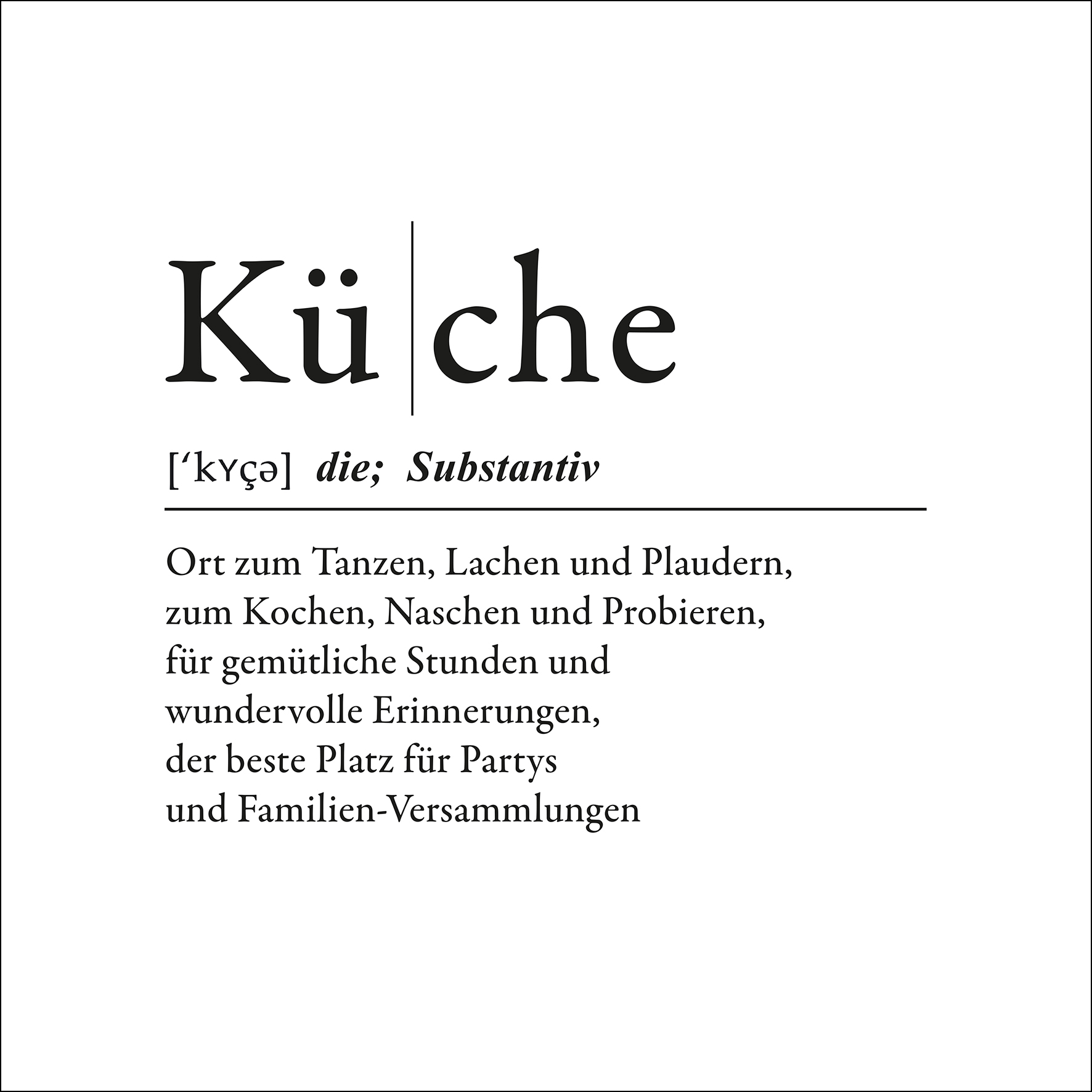 PRO ART Glas-Art 20x20cm Küche