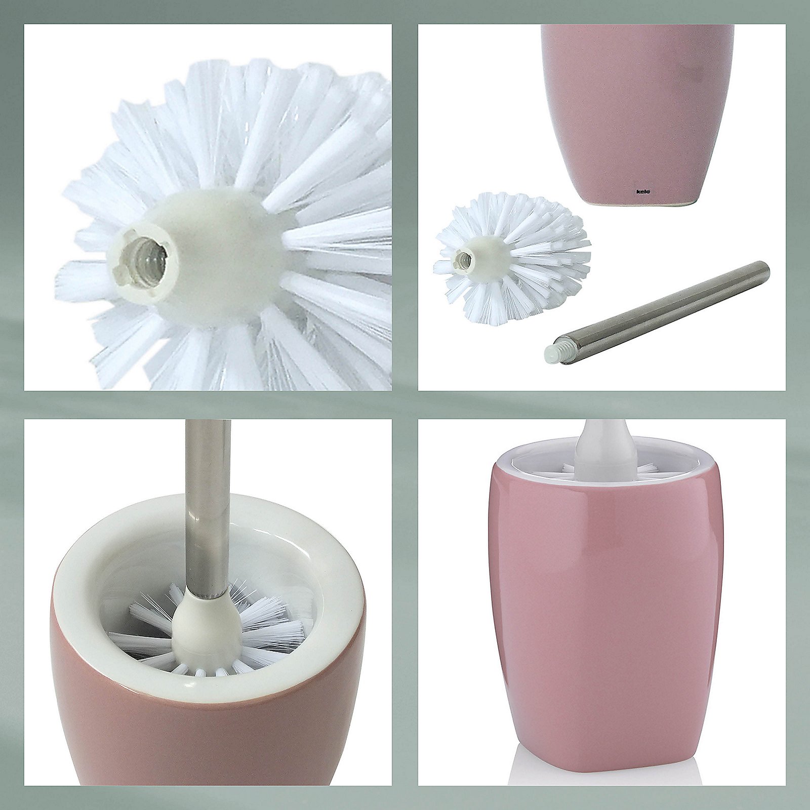 Kela WC-Garnitur Lindano rosenholz LANDORA in , Pinsel, Gerät, Werkzeug, Krug