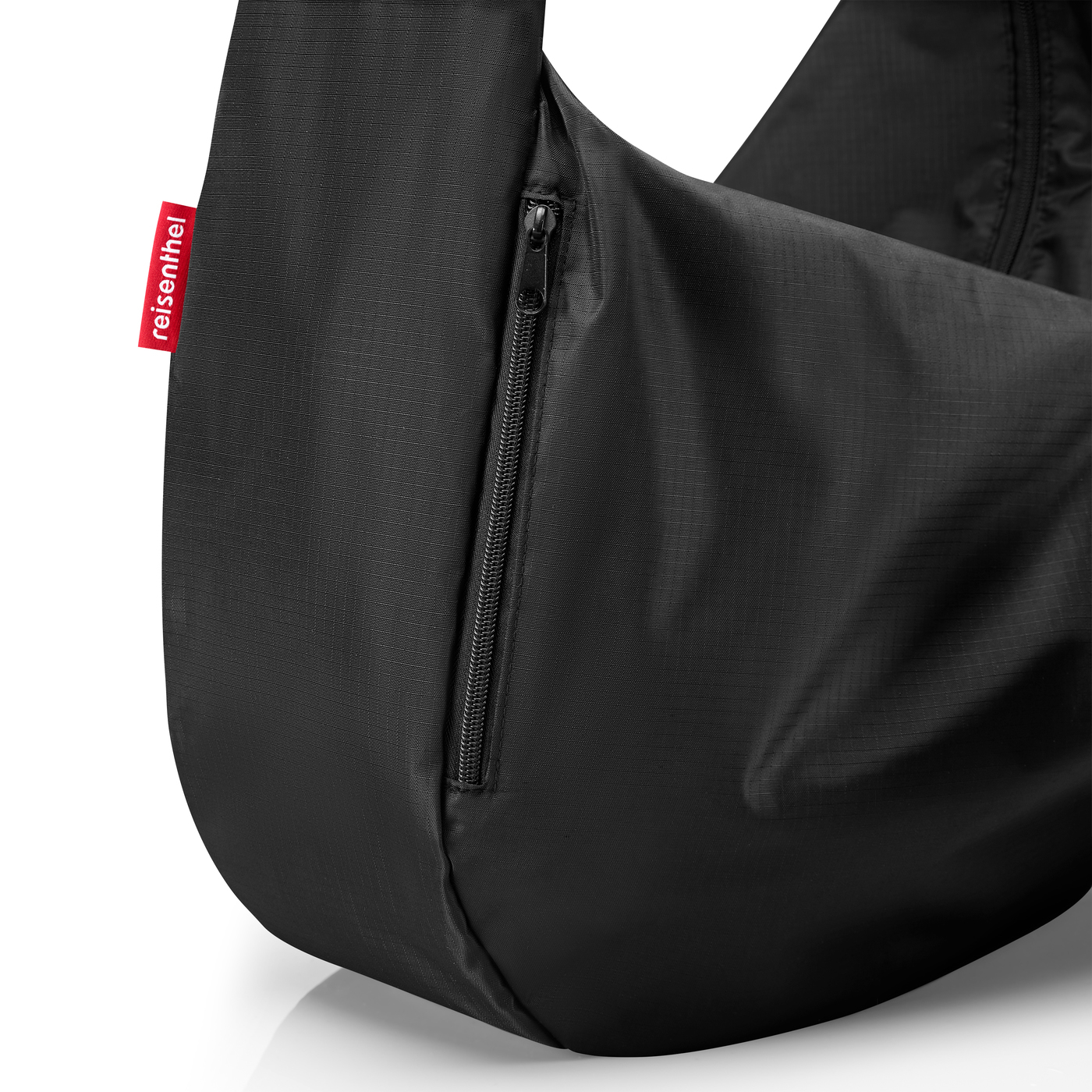 Reisenthel MINI MAXI MOONBAG in Farbe black, Rucksack, Reißverschluss, Schwarz, Nylon, Minimalismus