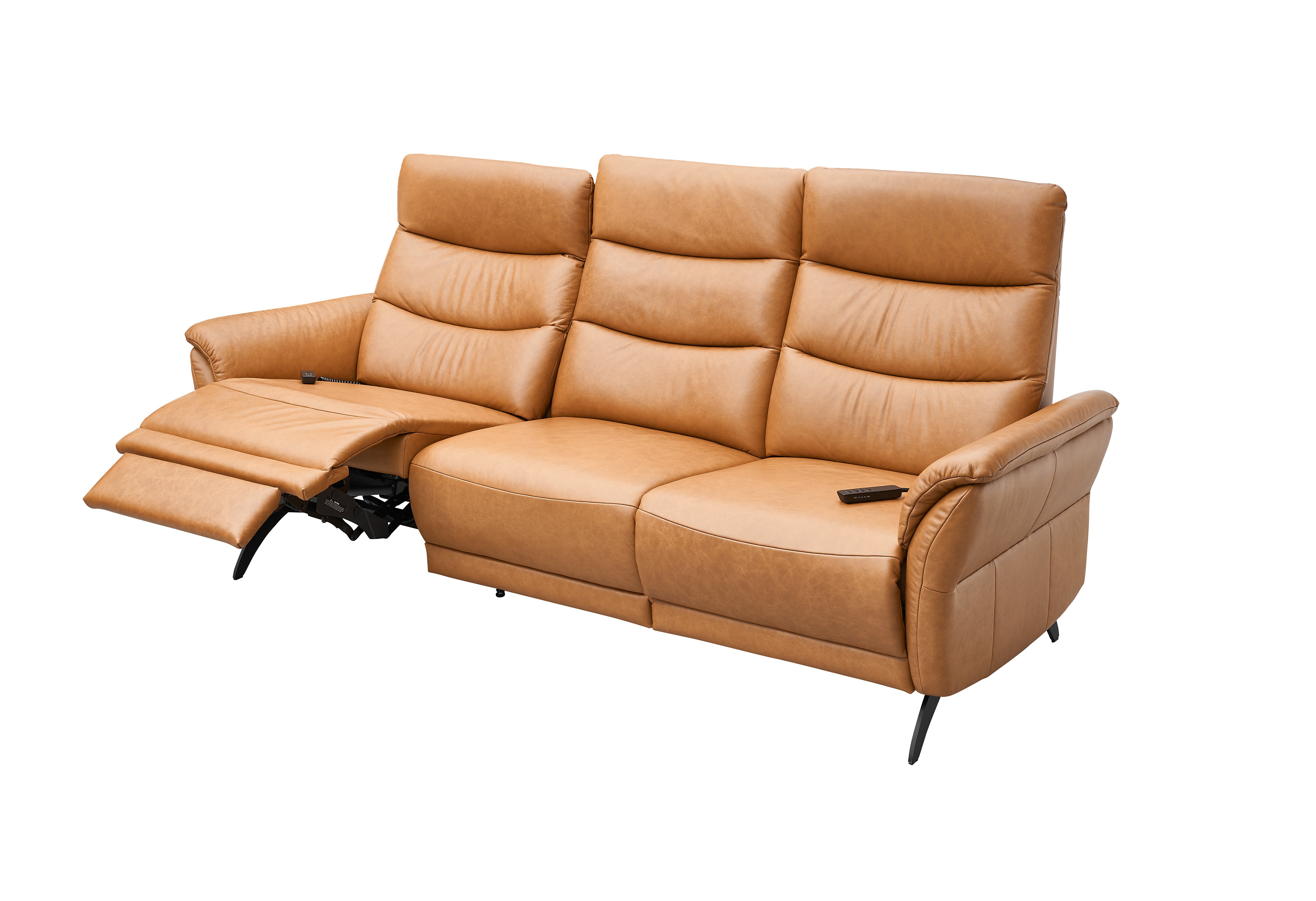 Carina Sofa 3622 ca. B223 H108 T96 cm in Leder Vicenza cognac