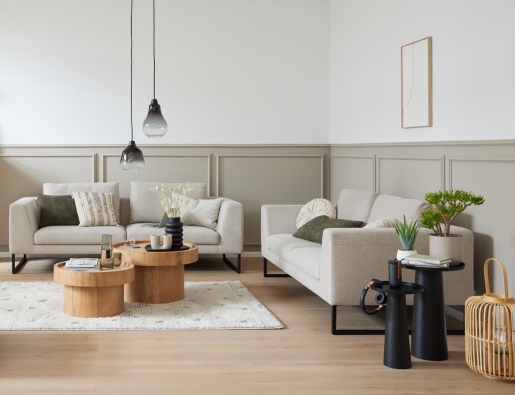 Roomio Garnitur NO. 4101 in Stoff Simply Clean sand