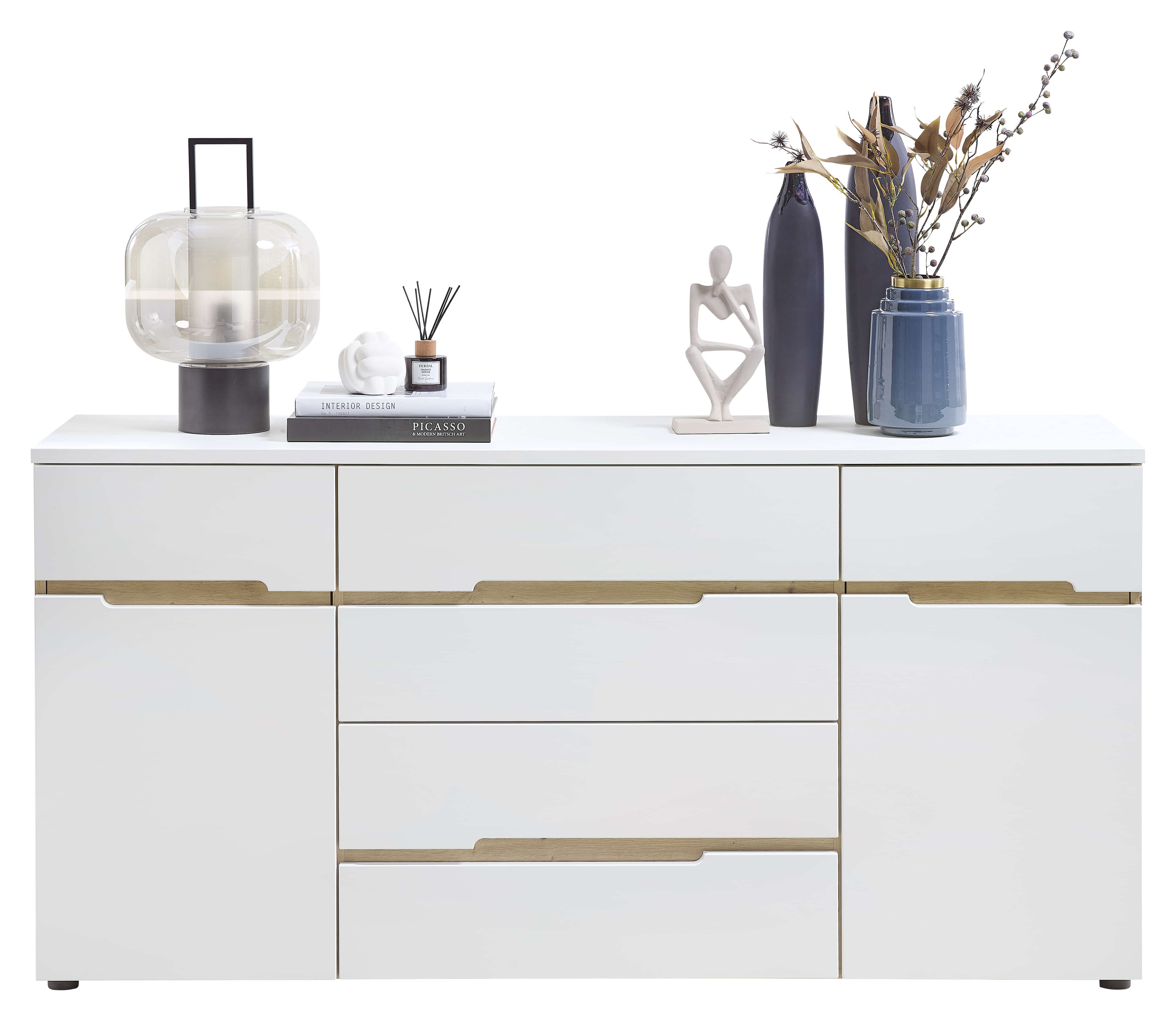 Sideboard MEMPHIS B/H/T ca. 165/82/44 cm in Mehrfarbig Innostyle Sideboard MEMPHIS in weiß/Artisan Eiche