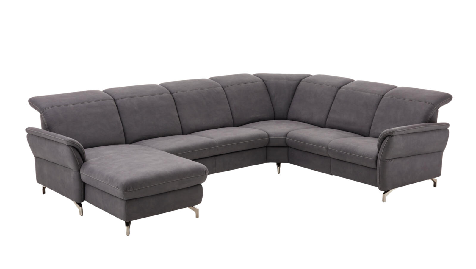 Polsterrundecke SENTURO SYSTEM ca. 174x336x255cm in Grau Polsteria Polsterrundecke SENTURO SYSTEM ca. 174x336x255cm in Stoff Atlantic dunkelgrau