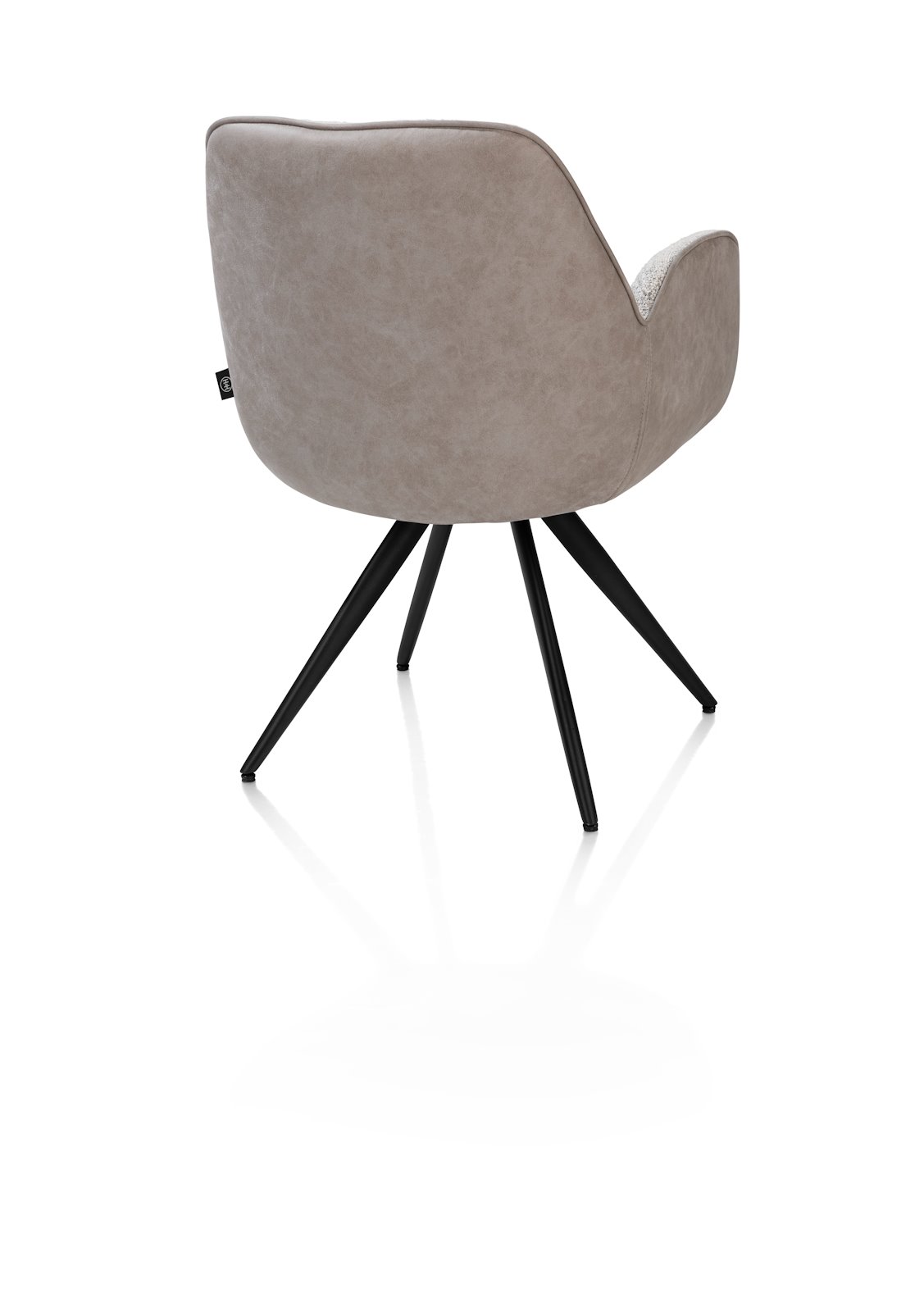 Henders & Hazel Armlehnstuhl PIPPA ca. B57 H85 T66 cm in Stoffkombi Oregon/Sevilla , Stuhl, Sessel, Beige, Bezugstoff, Holzbeine