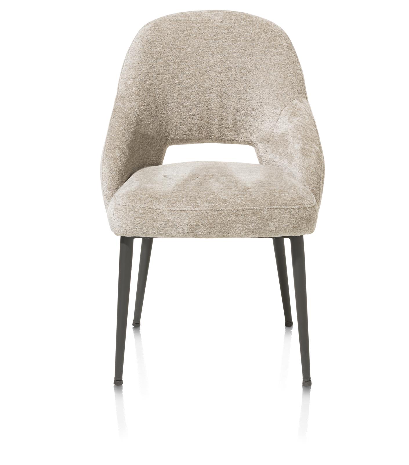 Henders & Hazel Stuhl NIKOLAS ca. B55 H87 T64 cm in Stoff Enzo Chenille champagner