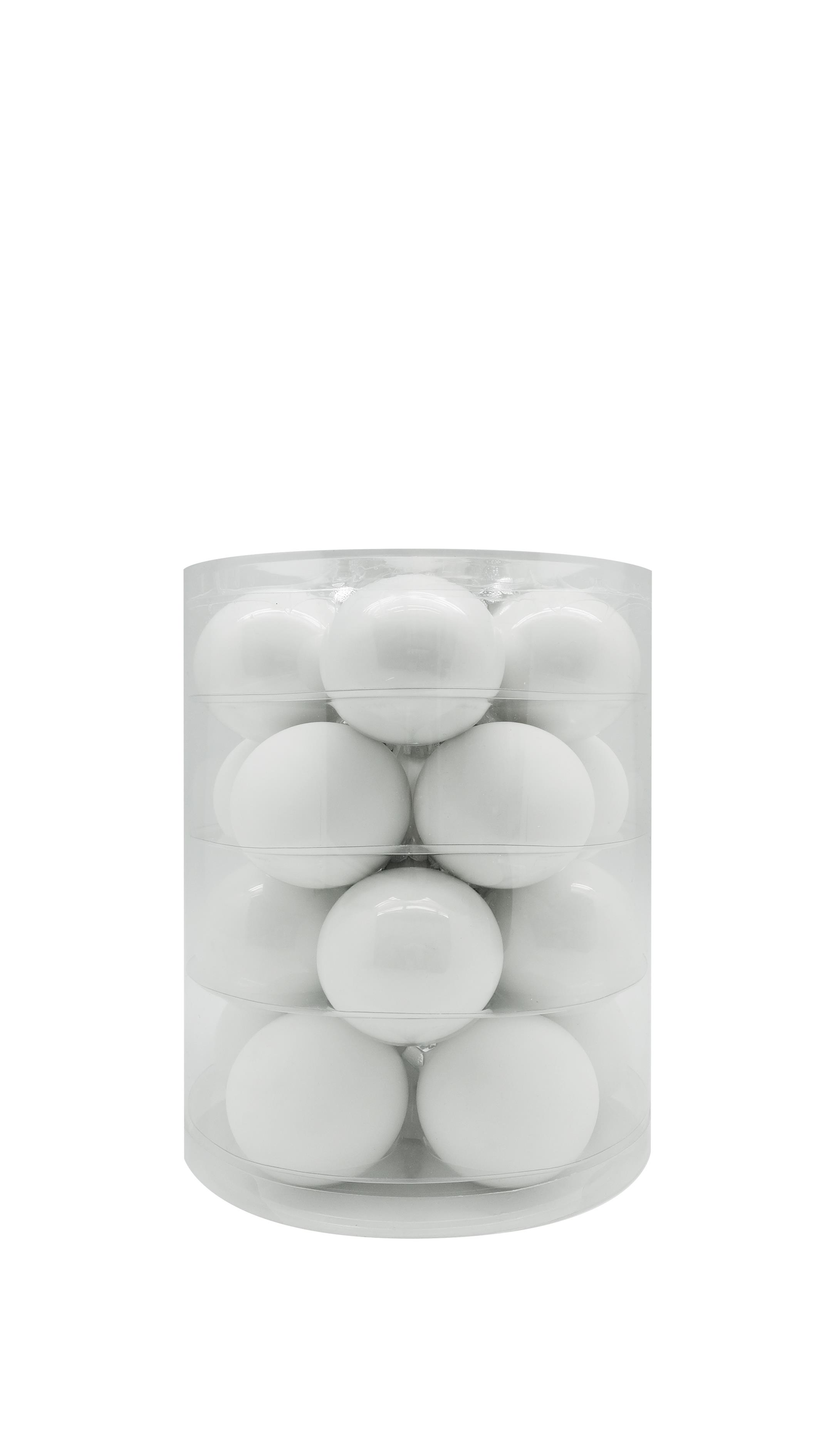Inges Christmas Decor Kugel 3cm, 20 St./Box PURE WHITE in , Ei, Essen