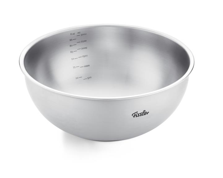 Fissler Rührschüssel in Edelstahl/ Silber, Schüssel, Rührschüssel, Stahl, Edelstahl, Messskala