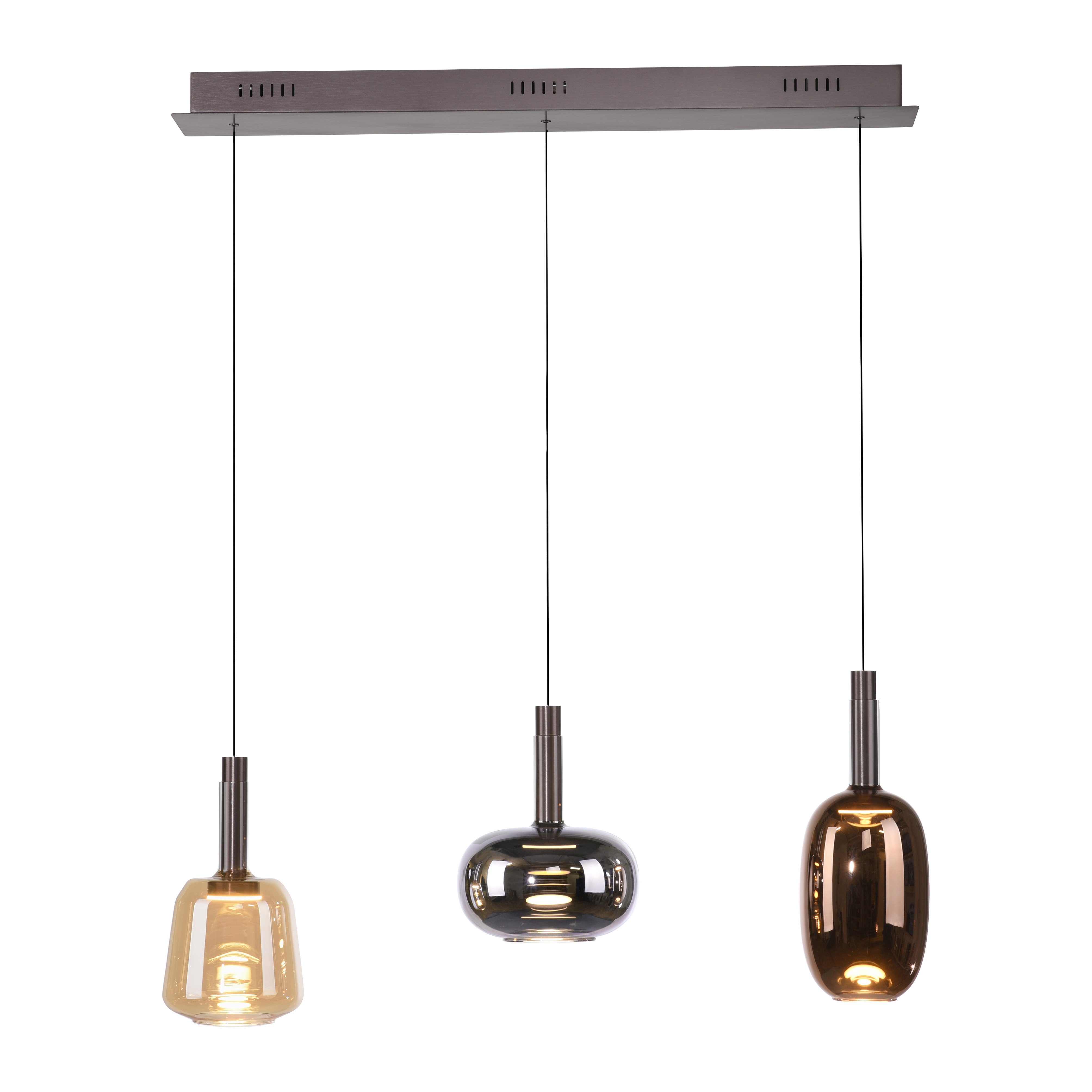 Paul Neuhaus LED-Pendelleuchte IRIDES 3-flammig in Farbe mehrfarbig