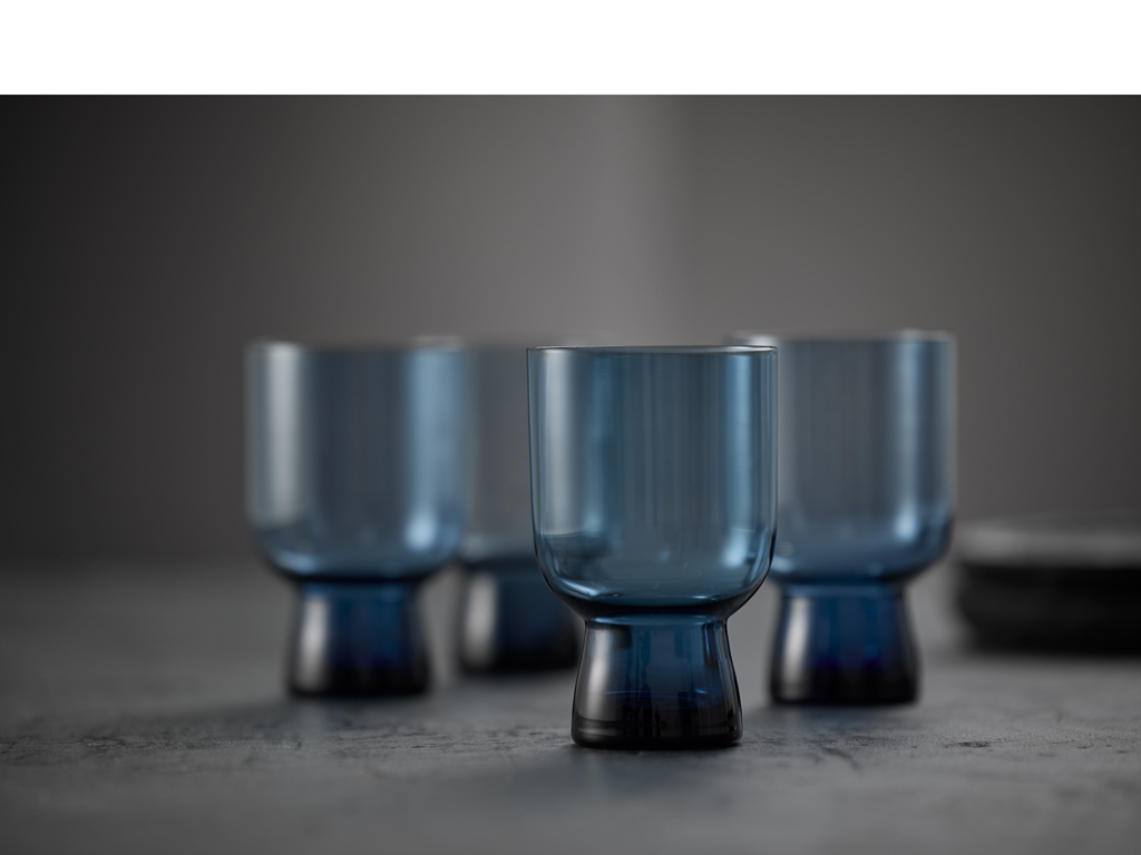 F&H Wasserglas LYNGBY GLAS SORRENTO 0,3 Liter in Farbe Blau
