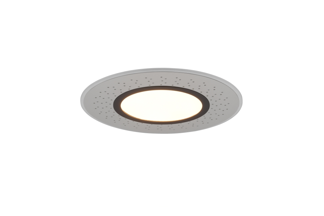 Trio LED-Deckenleuchte VERUS in Nickel matt, Kunststoff schwarz
