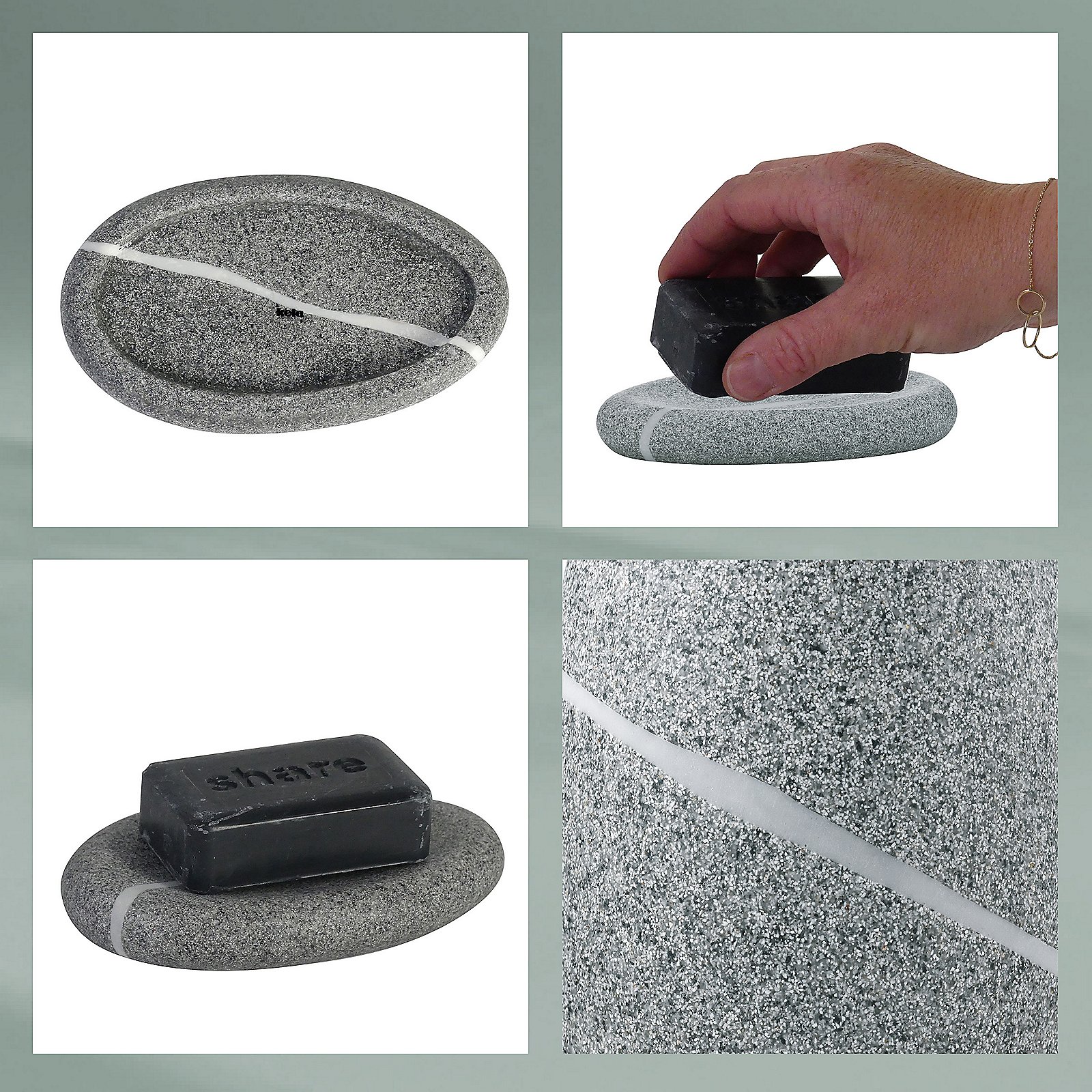 Kela Seifenschale Talus grau TALUS in , Kieselstein