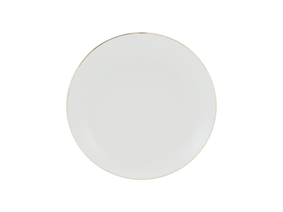 CreaTable Dessertteller Industrial Gold 21cm in Steinzeug creme