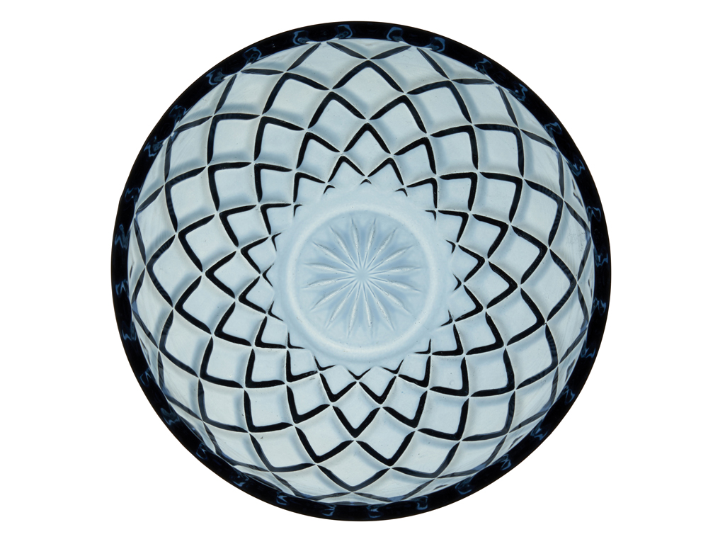 Lyngby Glas Schale 12 cm in Farbe blau