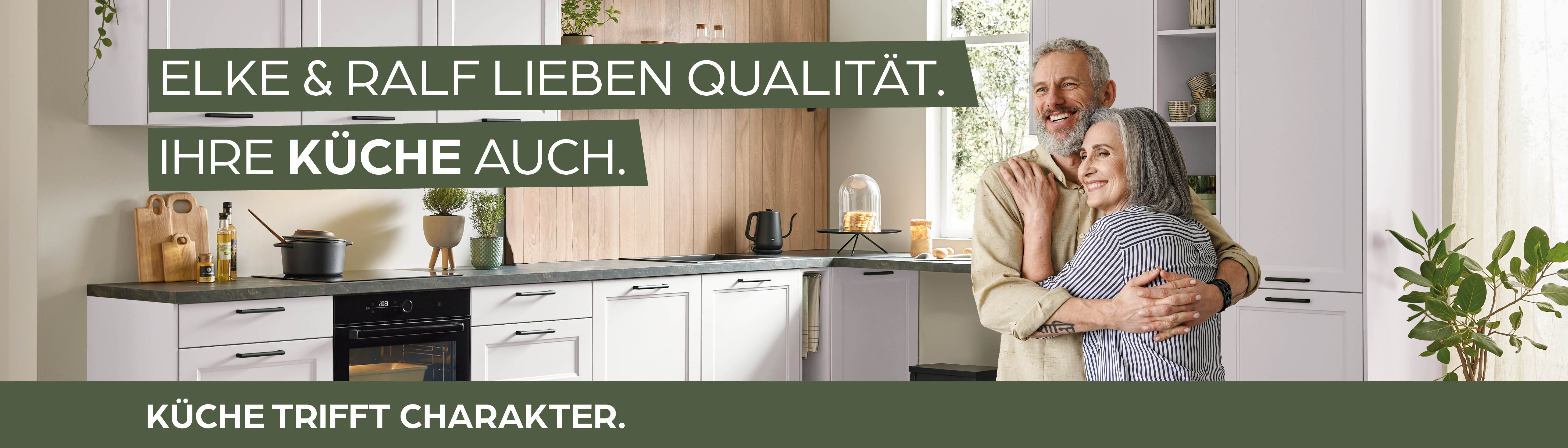 Küche, Küchenschränke, Weiße Schränke, Backofen aus Edelstahl, Paar