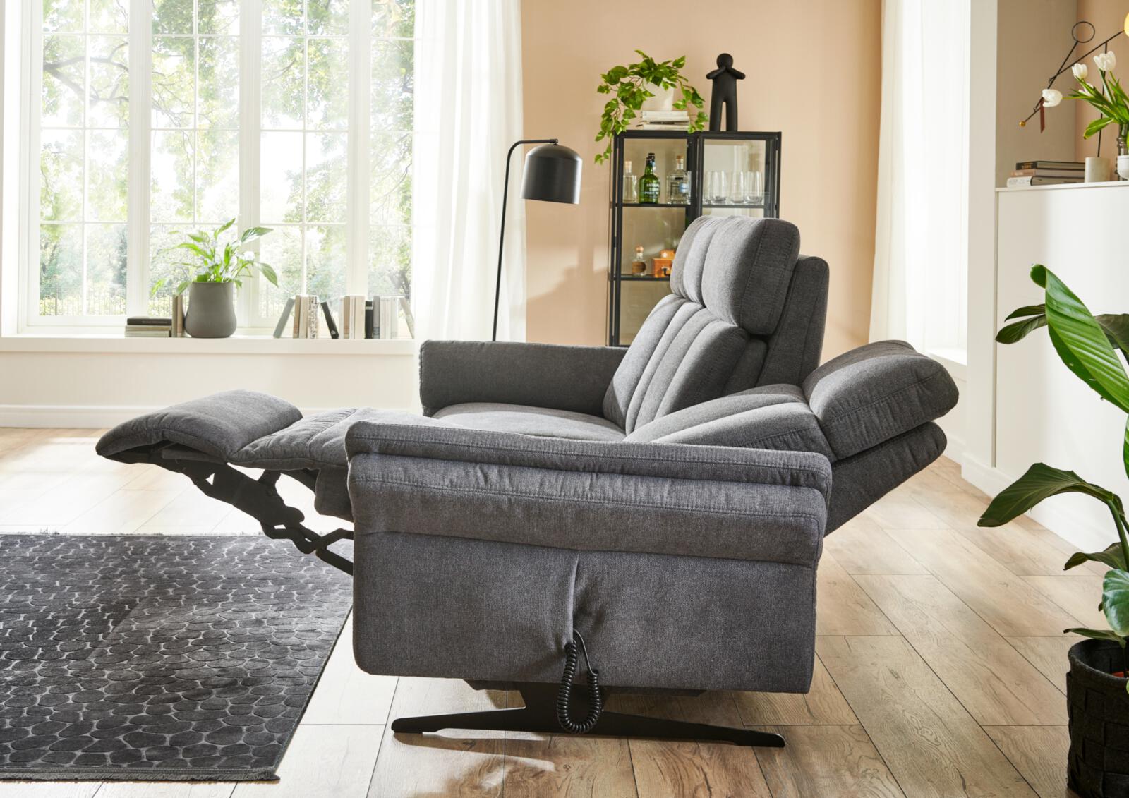 Rundsofa 3-sitzig ORTHOSEDIS 4.0 in Stoff Sofia clean anthrazit, Moebel, Stuhl, Sessel, Lehnstuhl