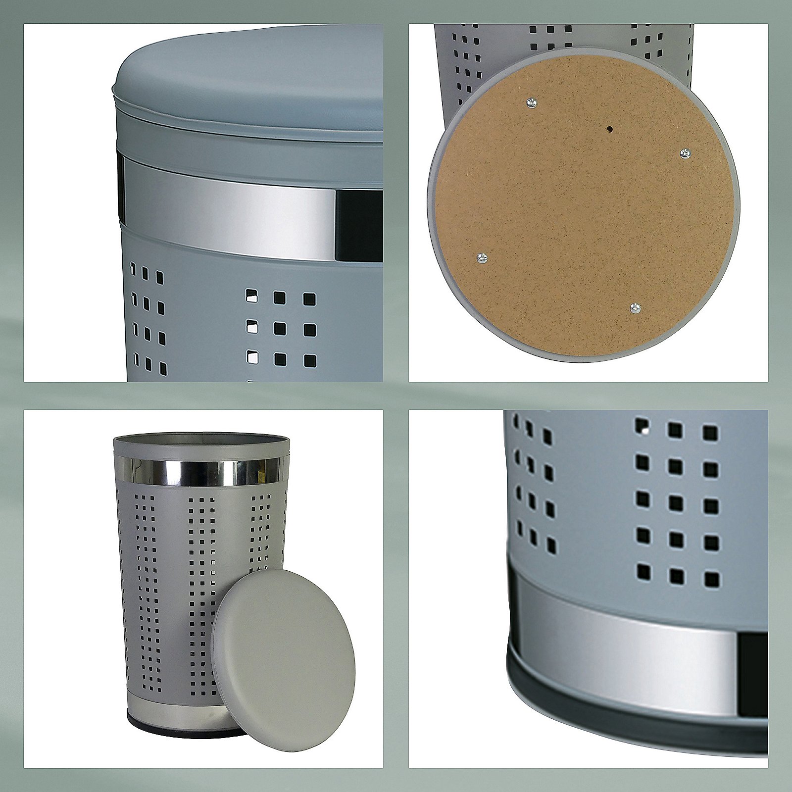 Kela Sitz-Wäschebox Sevilla SEVILLA in hellgrau Kela Sitz-Wäschebox Sevilla SEVILLA in hellgrau, Zinn, Kann