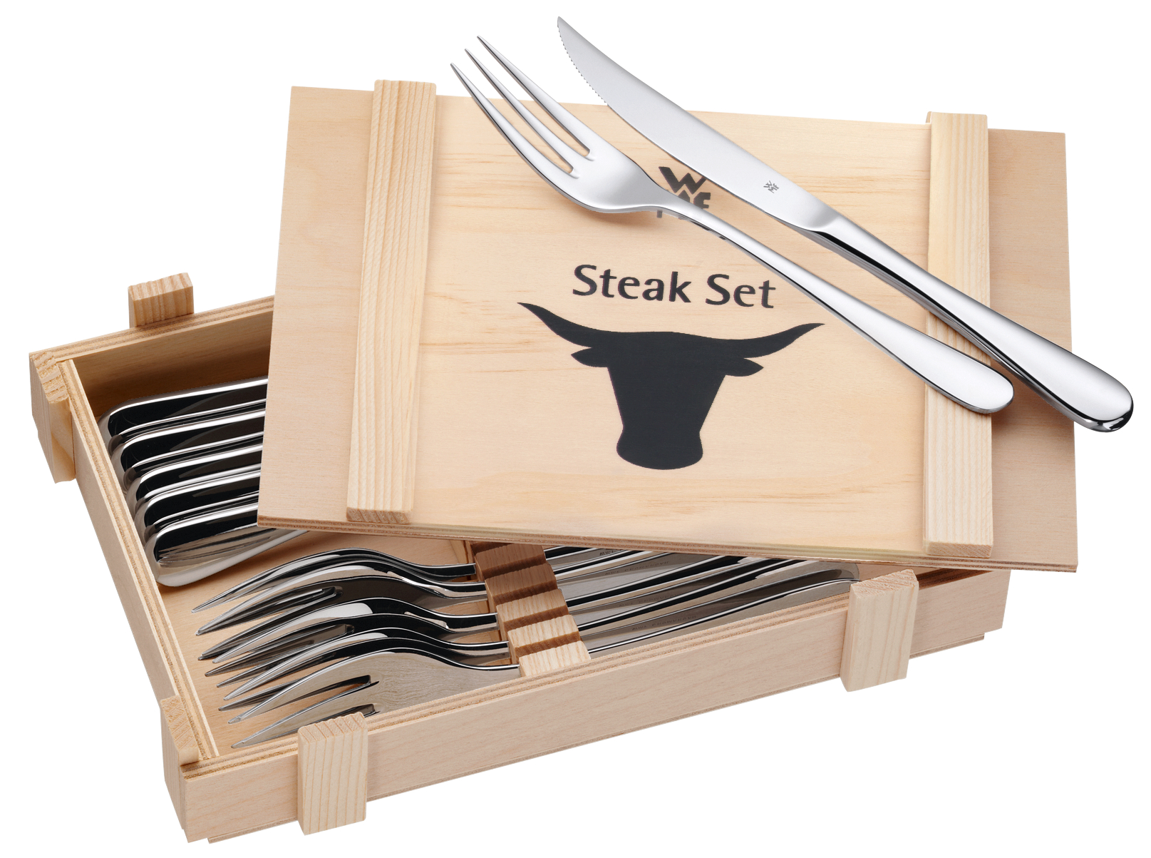 WMF Steakbesteck-Set, 12-teilig in Edelstahl