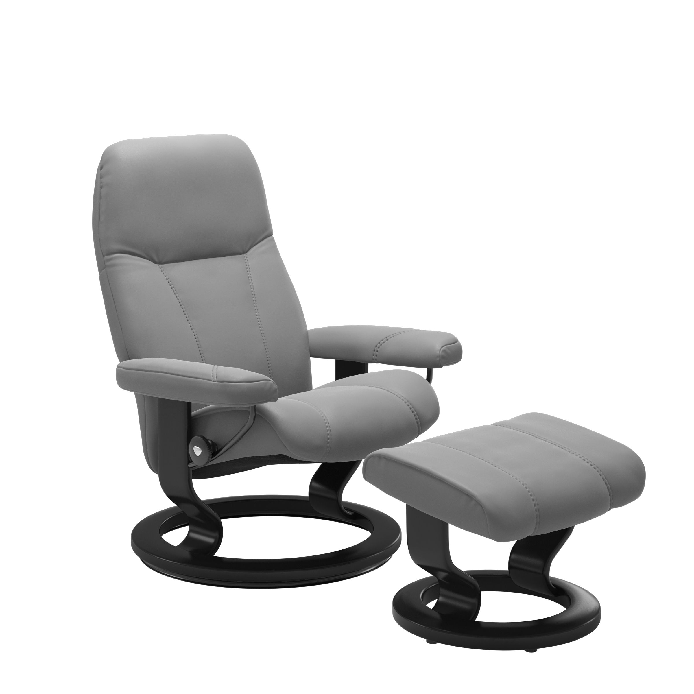 Stressless Sessel mit Hocker CONSUL CLASSIC (S) in Leder Batick Wild Dove