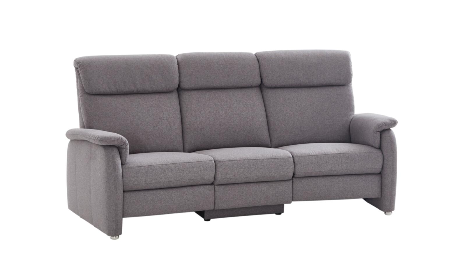 Carina Trapezsofa ALTO in Farbe Stoff Mono grey, Sofa, Couch, Wohnzimmer, Stoff, Grau