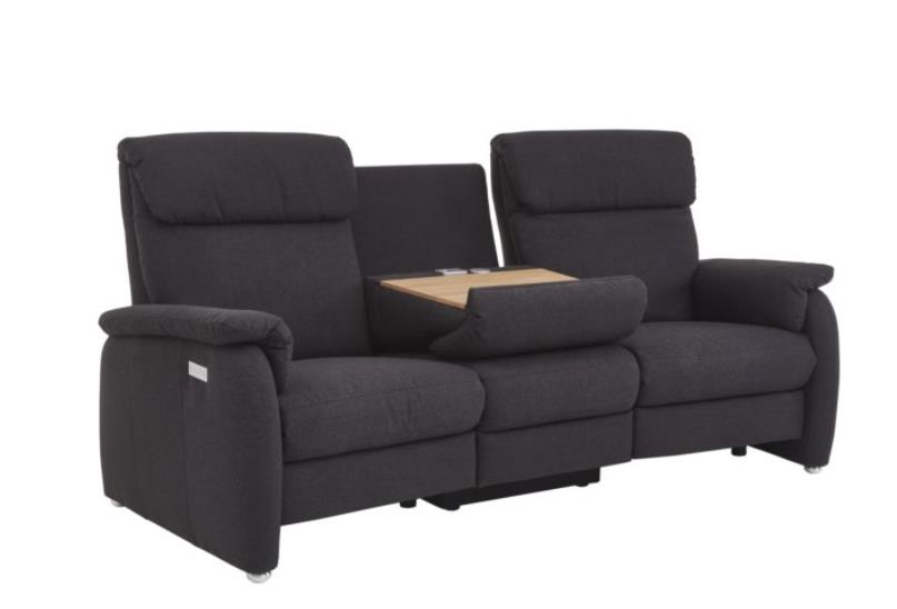 Trapezsofa ca. B226 H107 T104 cm in Stoff Orlando anthrazit