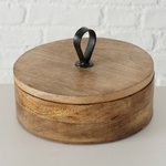 Boltze Dose Kabir KABIR in Metall/Holz