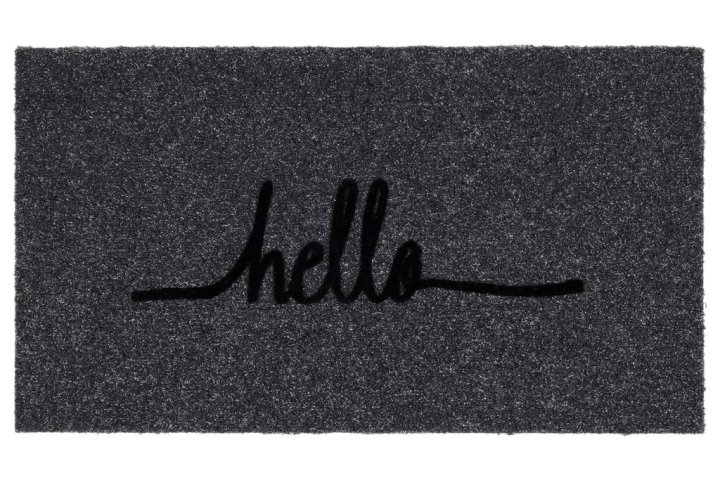 Golze & Söhne Türmatte Power Flock ca. 45x75cm in Farbe Hello grau Golze & Söhne Türmatte Power Flock ca. 45x75cm in Farbe Hello grau , Schriftzug, Hallo, Willkommensgruß, Schwarze Schrift, Text auf Matte
