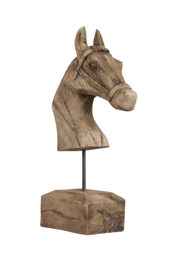 Light & Living Ornament Horse in Holzfarben