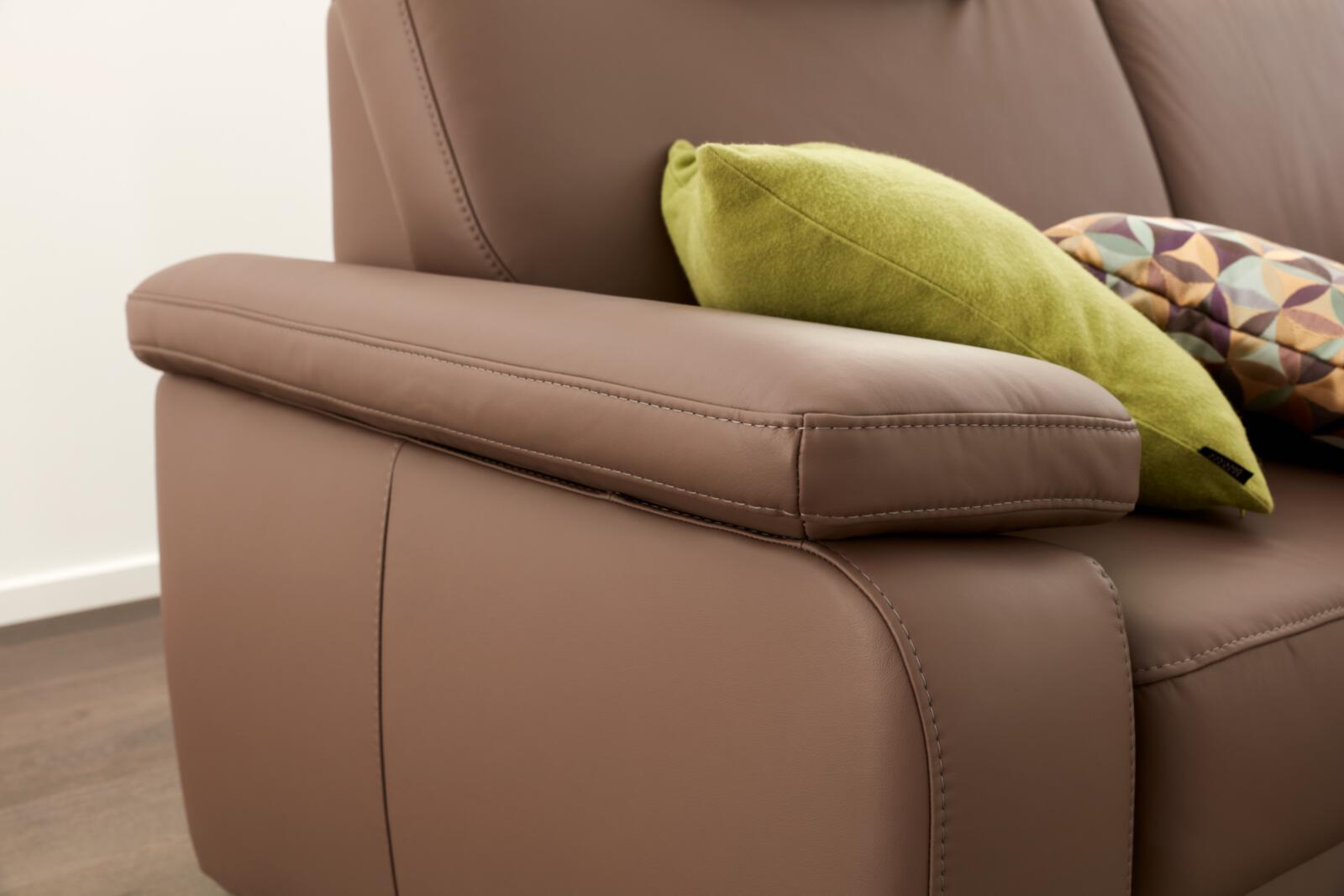 Modulmaster Polstereckgruppe MM-PN1059 ca. 286x224cm in Leder Torro mocca, Sessel, Leder, Beige, Armlehne, Kissen