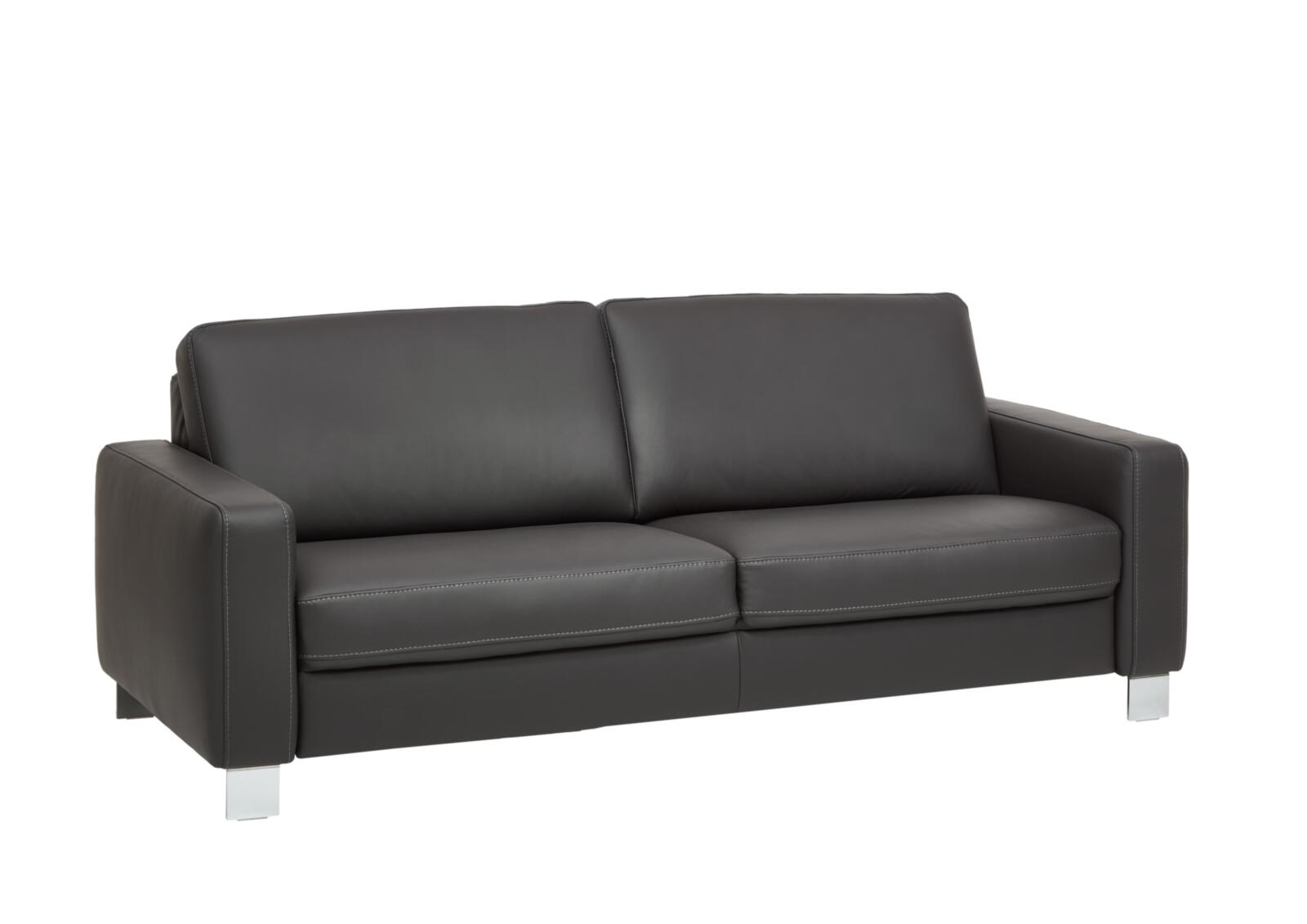 Hukla Sofa 3-sitzig VS-HU1064 Breite ca. 218cm in Leder Torro anthrazit Hukla Sofa 3-sitzig VS-HU1064 Breite ca. 218cm in Leder Torro anthrazit, Couch, Mobiliar, Kissen, Dekoration für Zuhause
