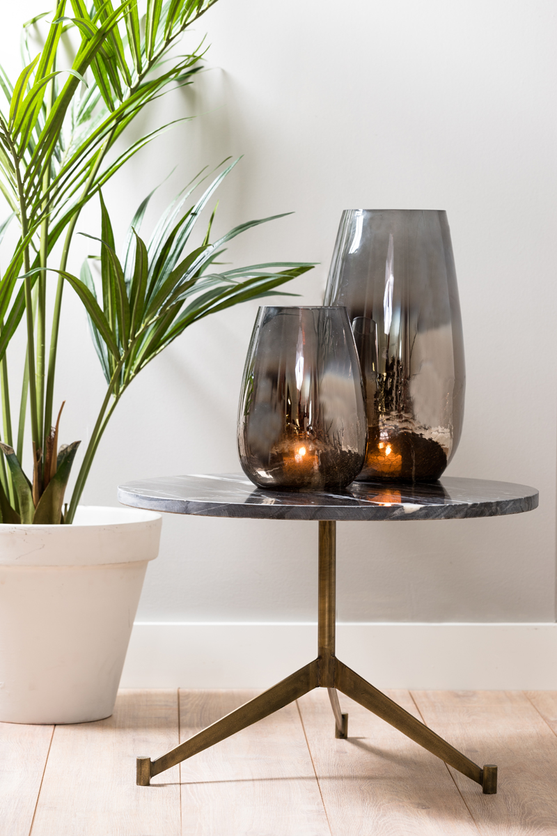 Light & Living Vase IZEDA in Glas Metallic Grau