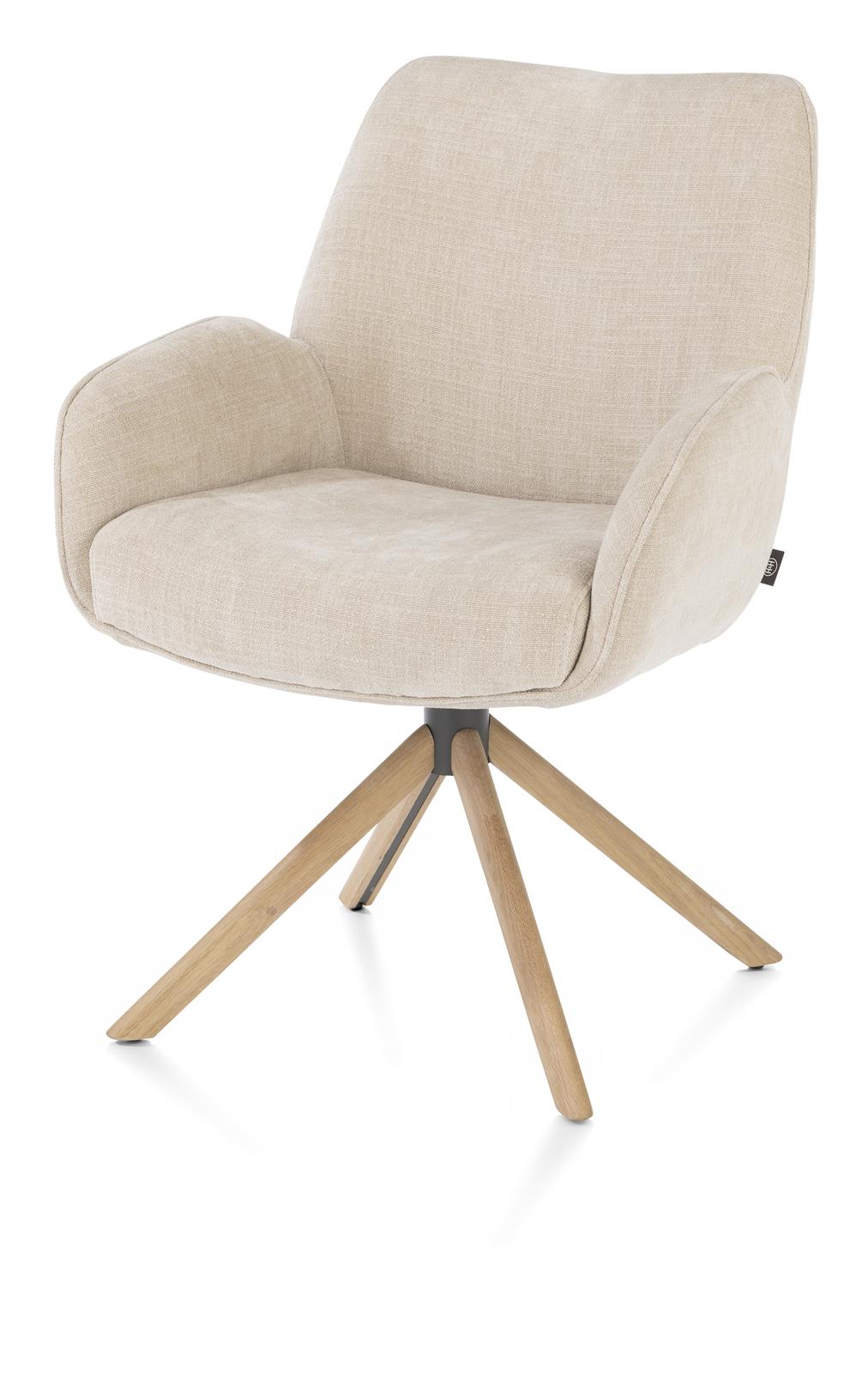 Henders & Hazel Armlehnstuhl Riley Stoff Beige Henders & Hazel Armlehnstuhl RILEY ca. B62 H88 T65 cm in Stoff Cadiz creme