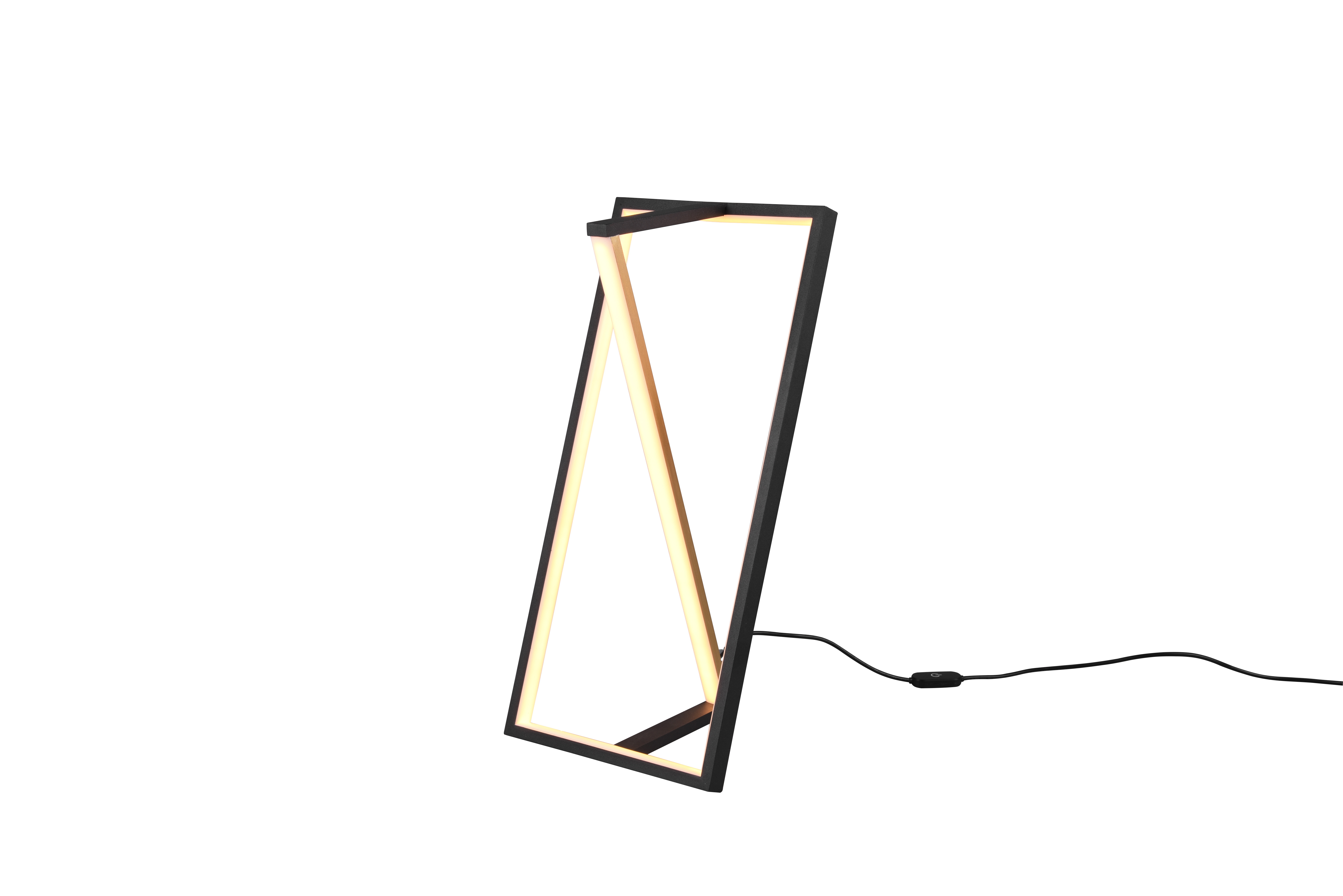 Trio LED-Tischleuchte EDGE 1-flammig in Farbe schwarz matt, Kunststoff schwarz