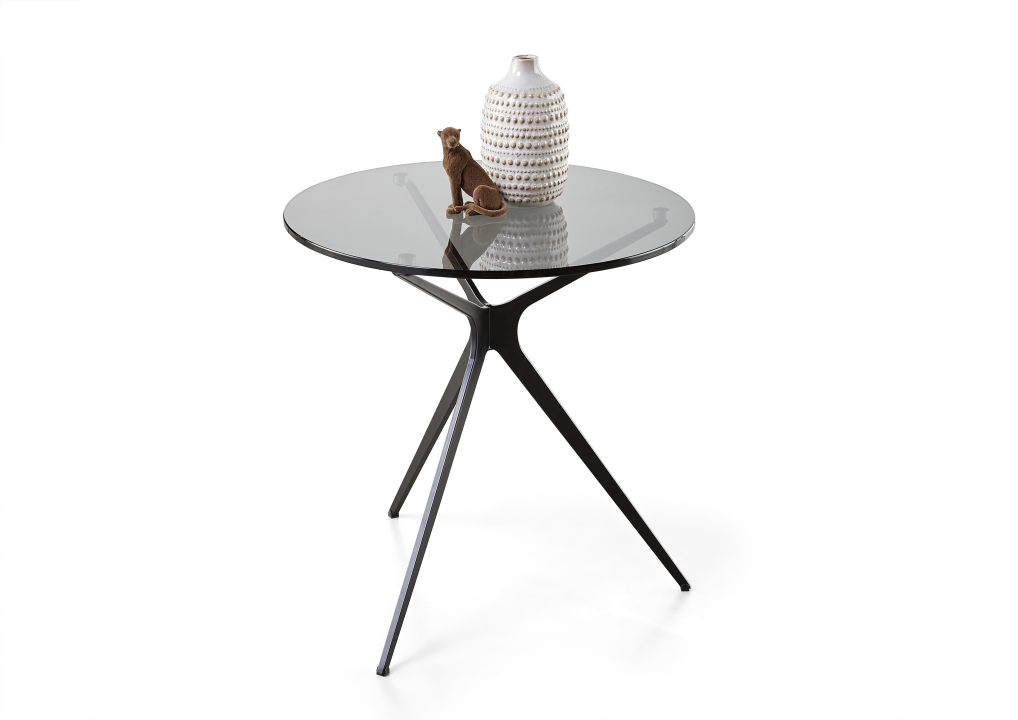 Musterring Beistelltisch Fabia, ca. 50 x 45 cm in Metall Lack schwarz