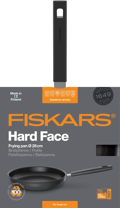 Fiskars Bratpfanne HARD FACE 26cm in Farbe Black