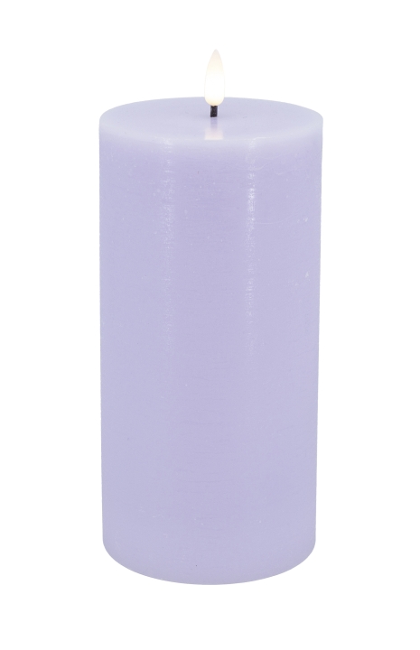 L.C. Wholesaler LED-Stumpenkerze SUMMER ca. Ø 10, H 20cm in summer blue rustic