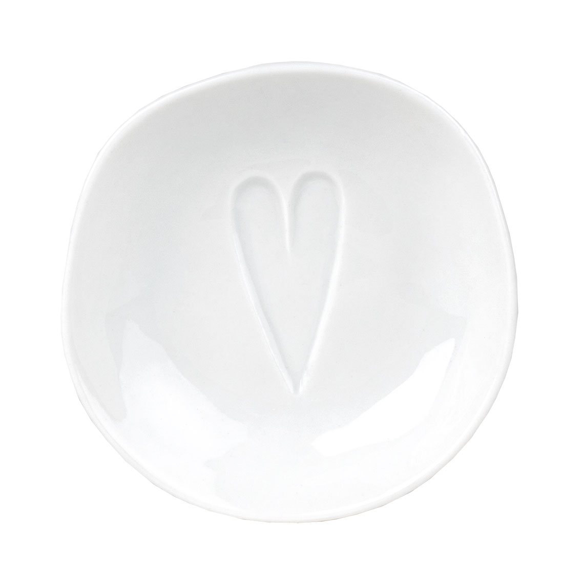 Schälchen GUTEN APPETIT in Farbe weiß, weiß, herzform, teller, porzellan, küchenware