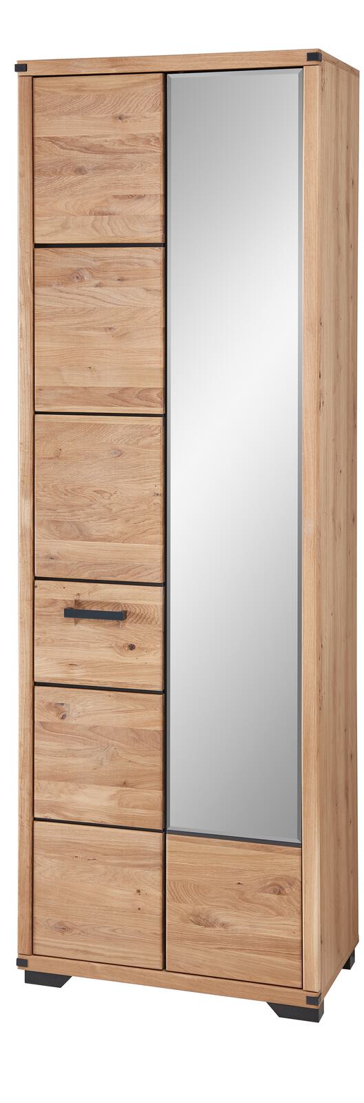 Garderobenschrank Genua Giga mit Front: Artisan Wildeiche massiv, durchgehende Lamelle