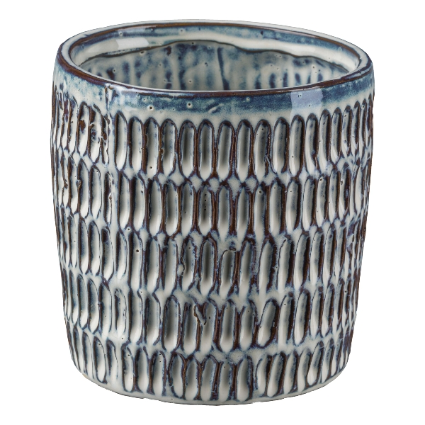 Keramik Übertopf SAGRES 5324003-22 in Grau, 陶瓷杯, 杯子, 手工陶器, 青花纹, 纹理釉面