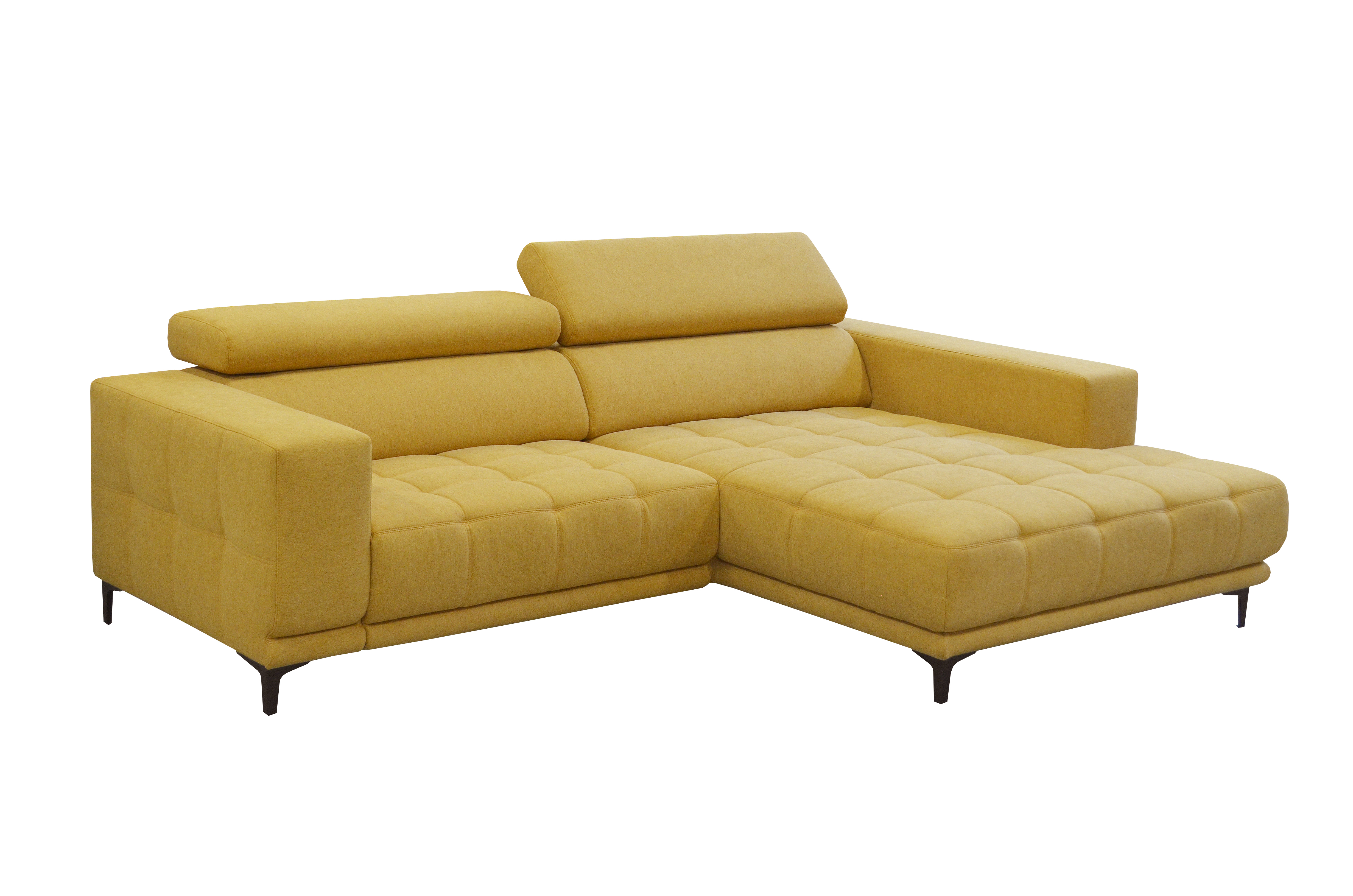 Polsterecke 7536 ca. 278x192cm in Stoff Honey yellow