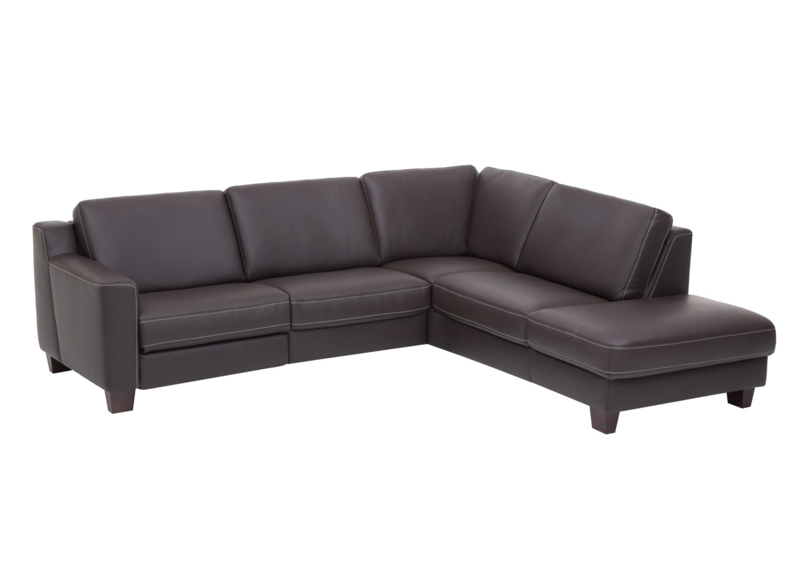 Hukla Rundecke SOFACONCEPT ca. 259x235cm in Leder Torro schoko, Ecksofa, Sofa, Ledersofa, Grau, Schlafsofa