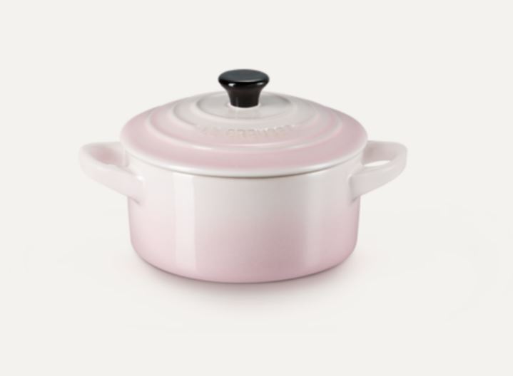 Le Creuset Mini-Cocotte 10cm in Farbe Shell Pink