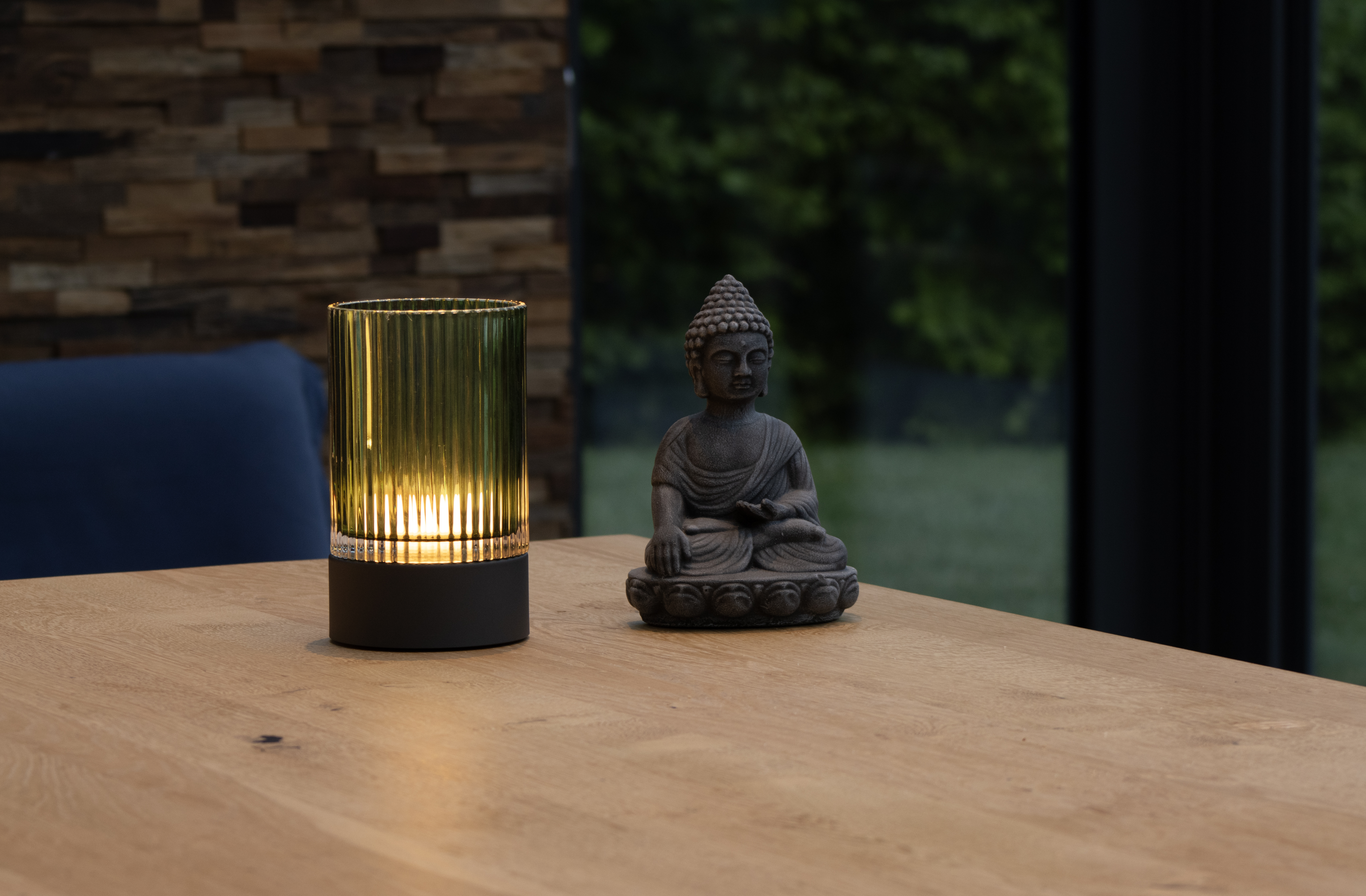 LED-Tischleuchte ARIVA PRO in Glas sandgrau