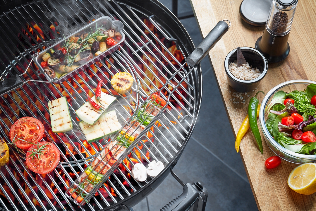 GEFU Grillkorb BBQ in Farbe schwarz/silber