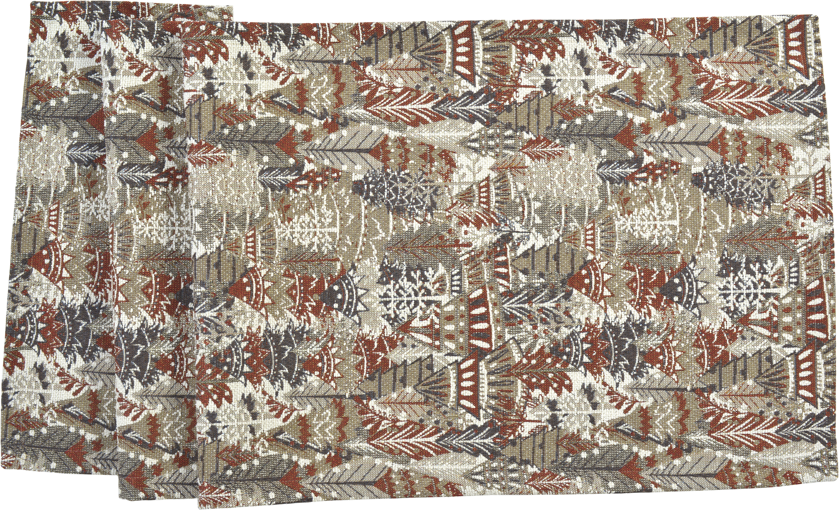 Sander Tischläufer ELVA ca. 50x140cm in Farbe taupe/brick